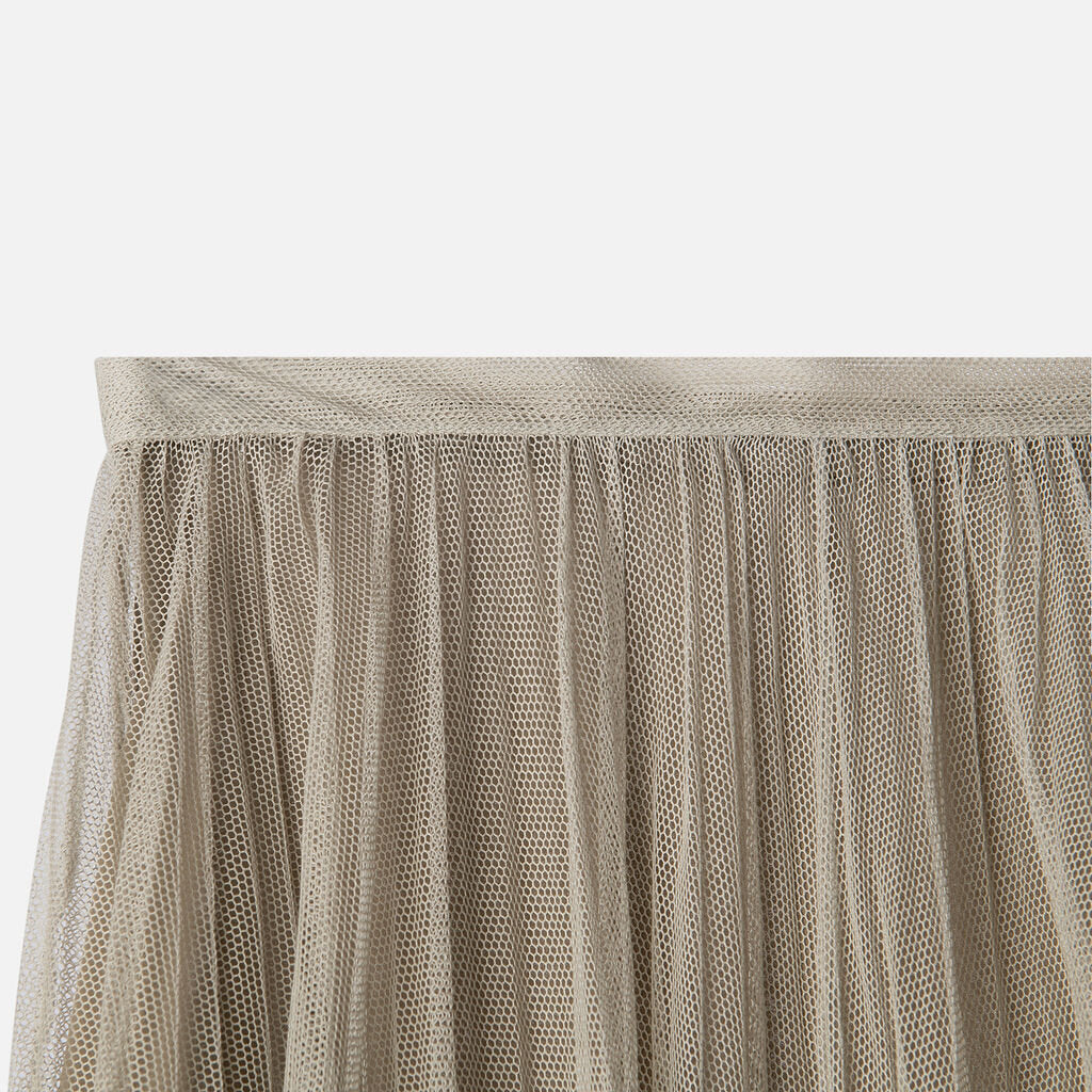 Christian Dior Grey Silk Tulle Pleated Skirt