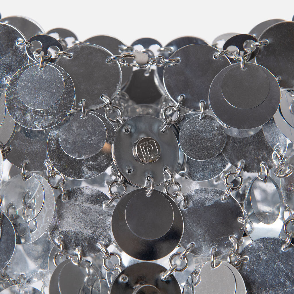 Paco Rabanne Silver Sparkle Disc Skirt