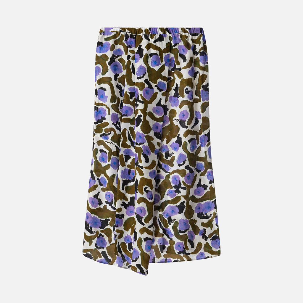 Christian Wijnants Multicolor Silk Midi Skirt