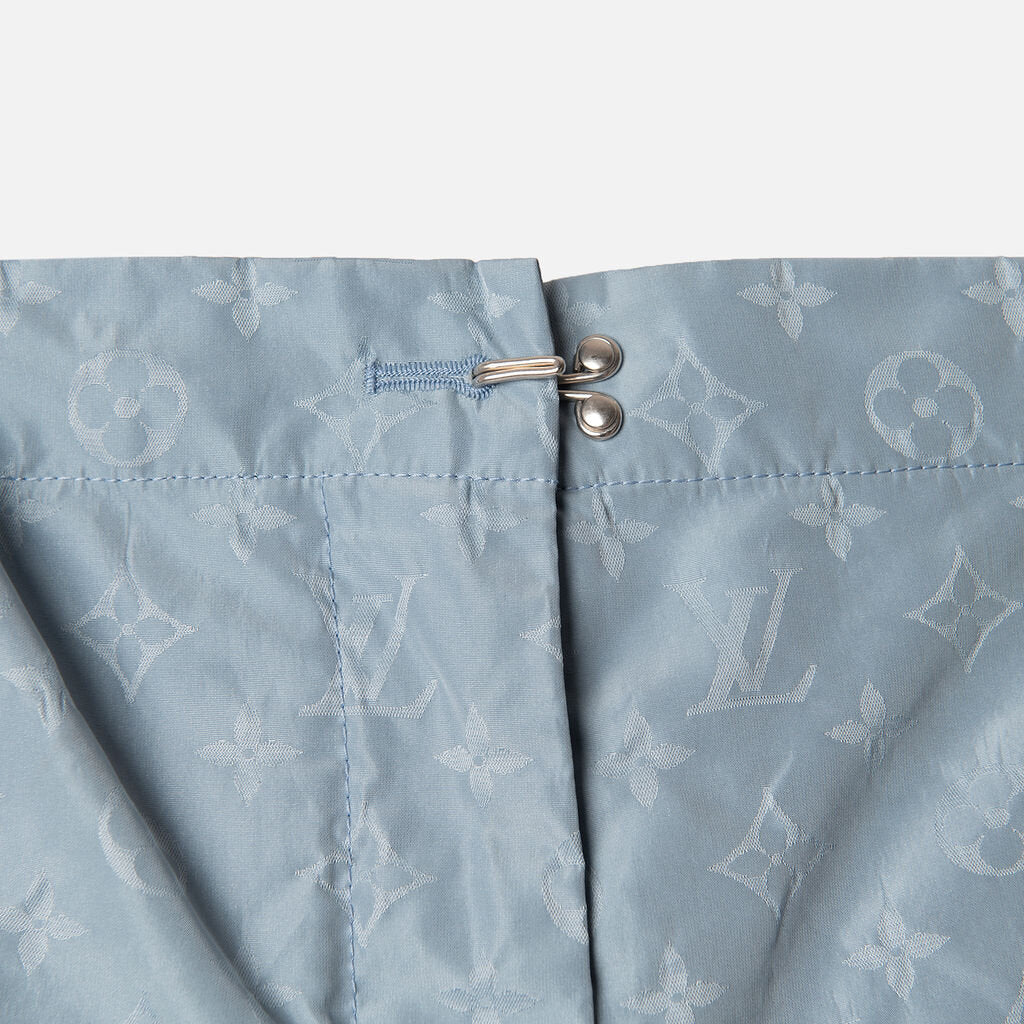 Louis Vuitton Blue Poly & Silk Monogram Short