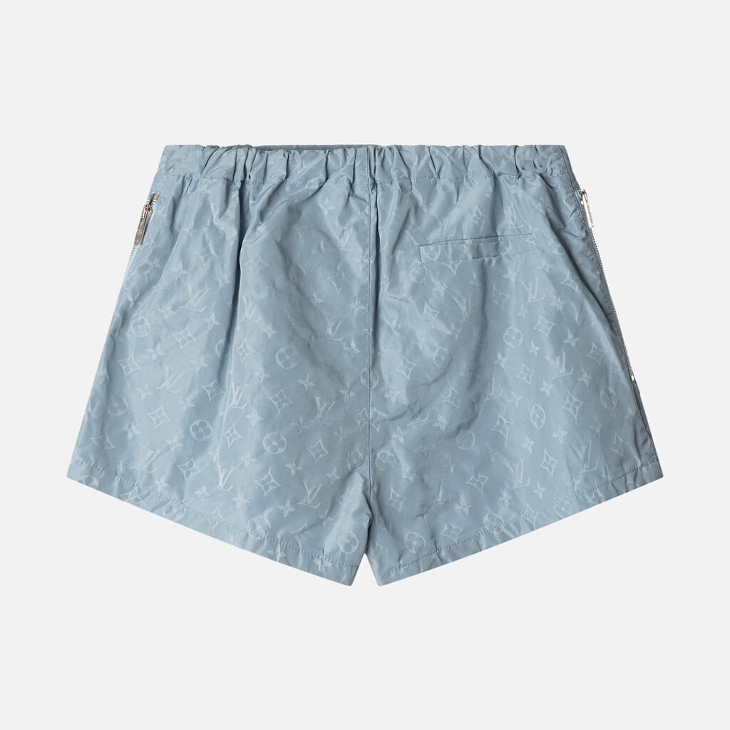 Louis Vuitton Blue Poly & Silk Monogram Short