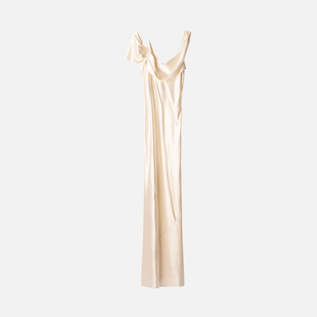 Reformation Ivory Silk Maxi Dress