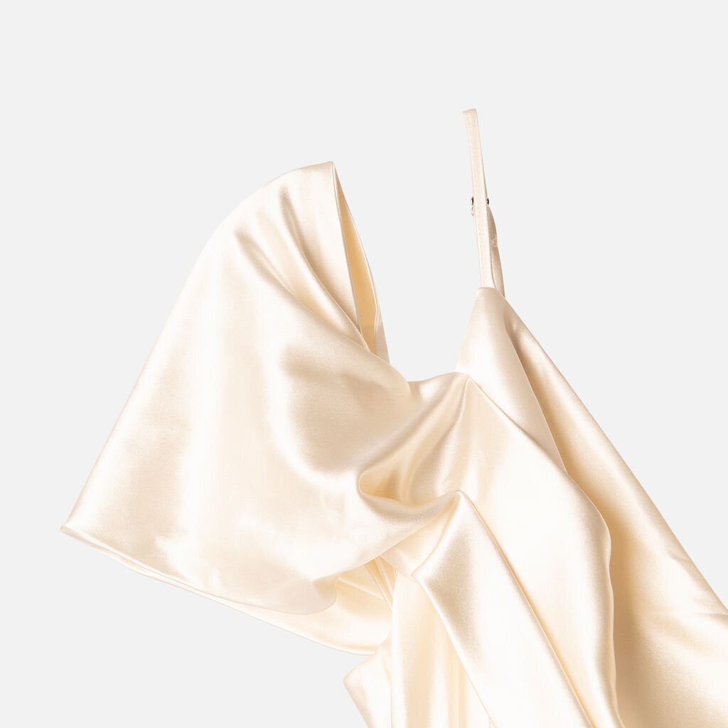Reformation Ivory Silk Maxi Dress