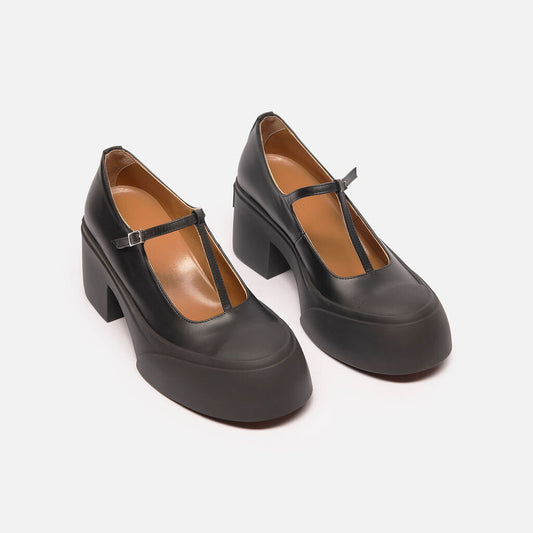 Marni Black T-Bar Mary Jane Heel