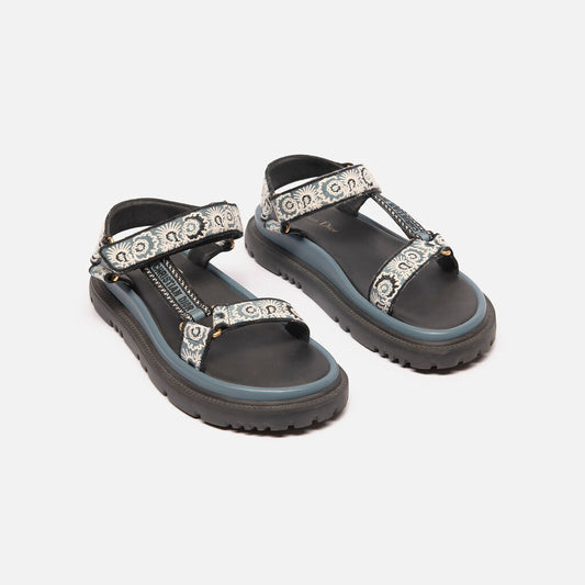 Christian Dior Blue Canvas Sandals