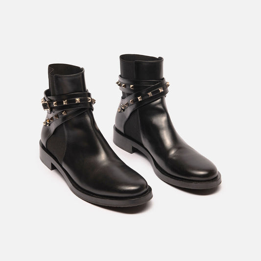 Valentino Black Rockstud Boots