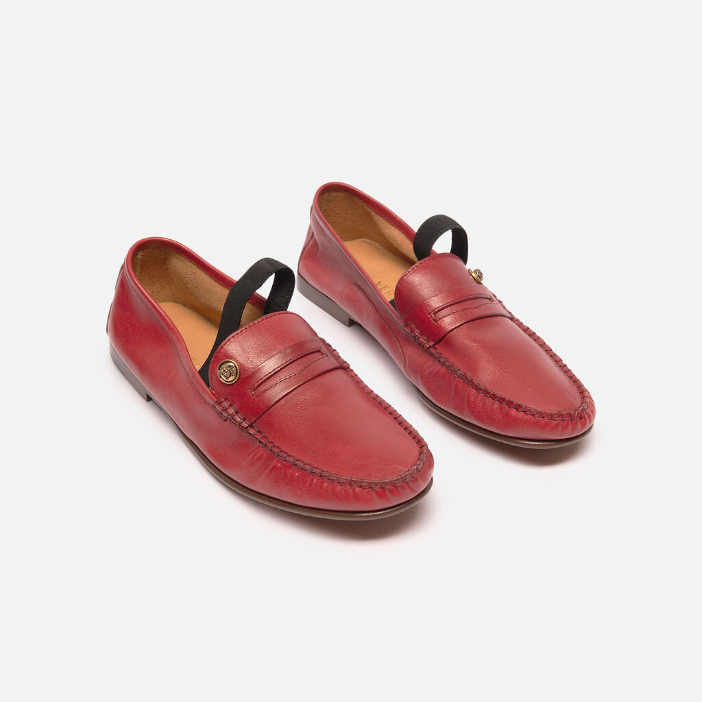 Versace Red Leather Loafer