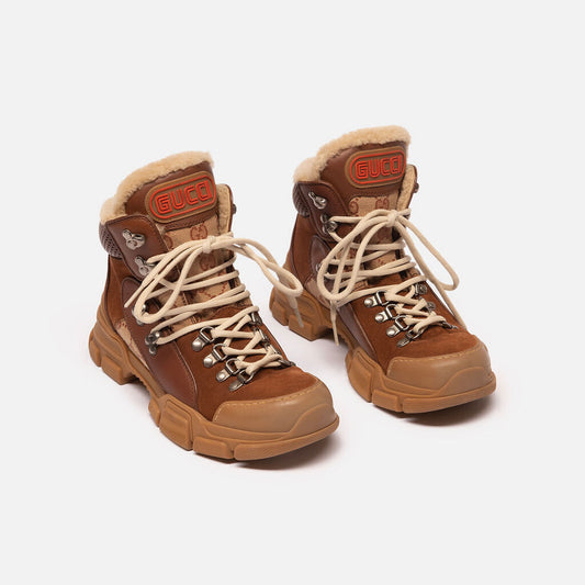 Gucci Monogram Waffle Stomper Boot
