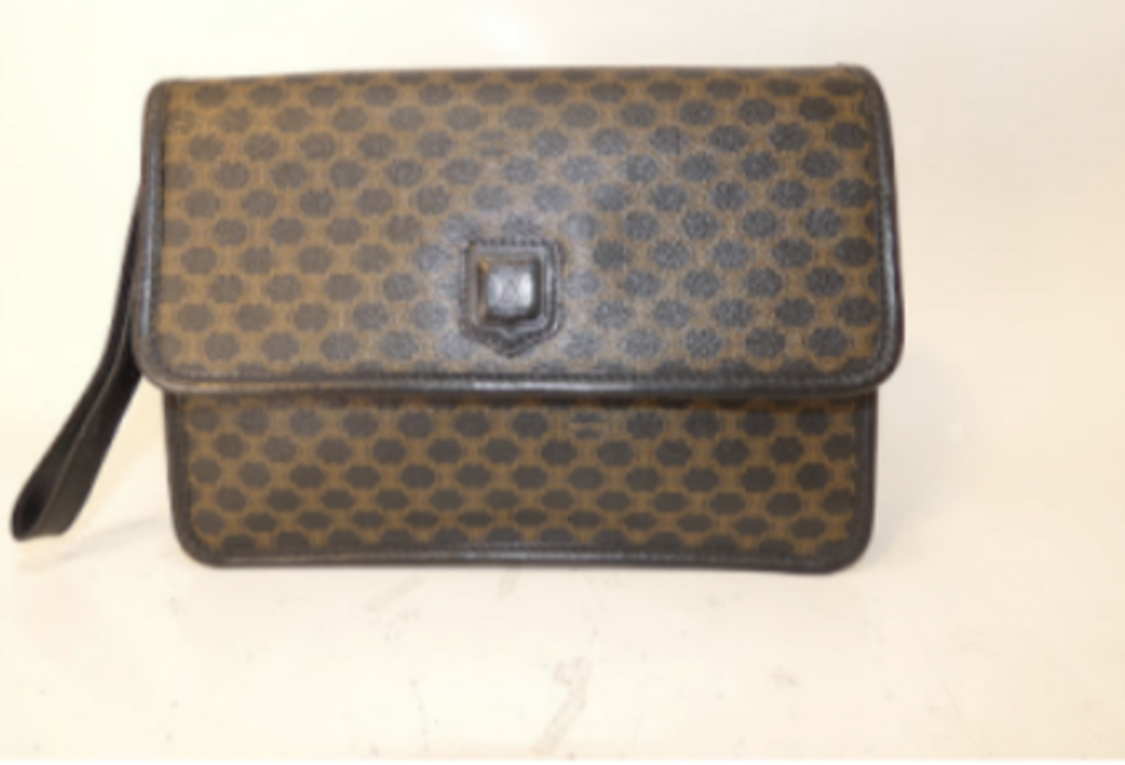 Black & Brown Macadam Wristlet