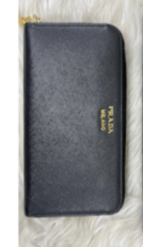 Black Saffiano Zip Wallet