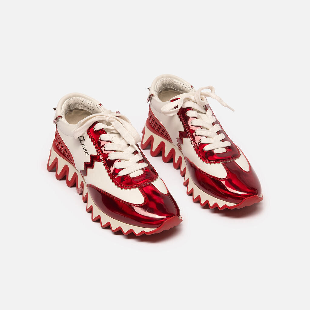 Christian Louboutin Red White Sneakers