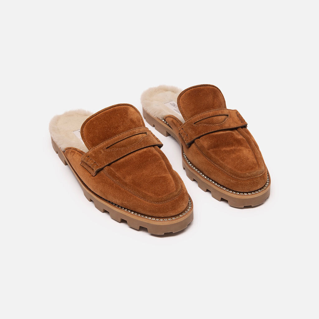 Jimmy Choo Brown Shearling Mules