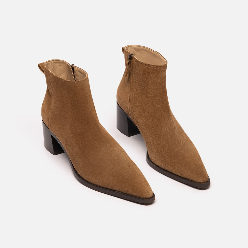 Kiki Price Tan Suede Ankle Boots