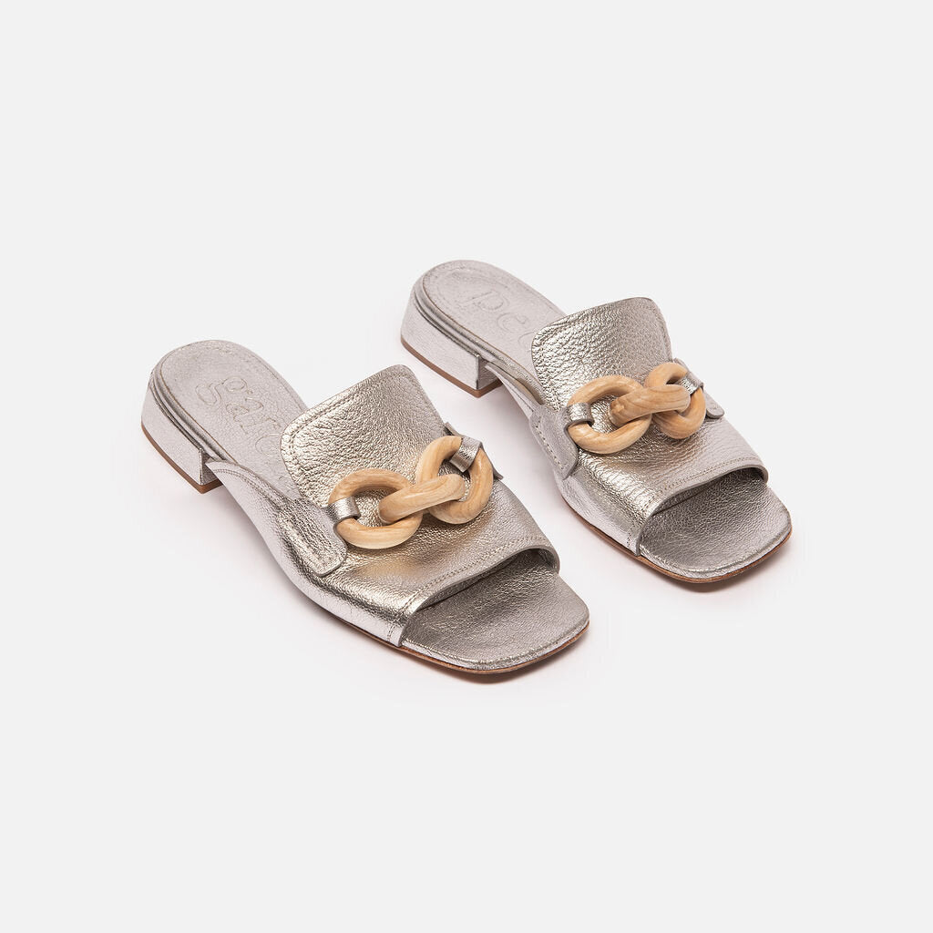 Pedro Garcia Metallic Sandals