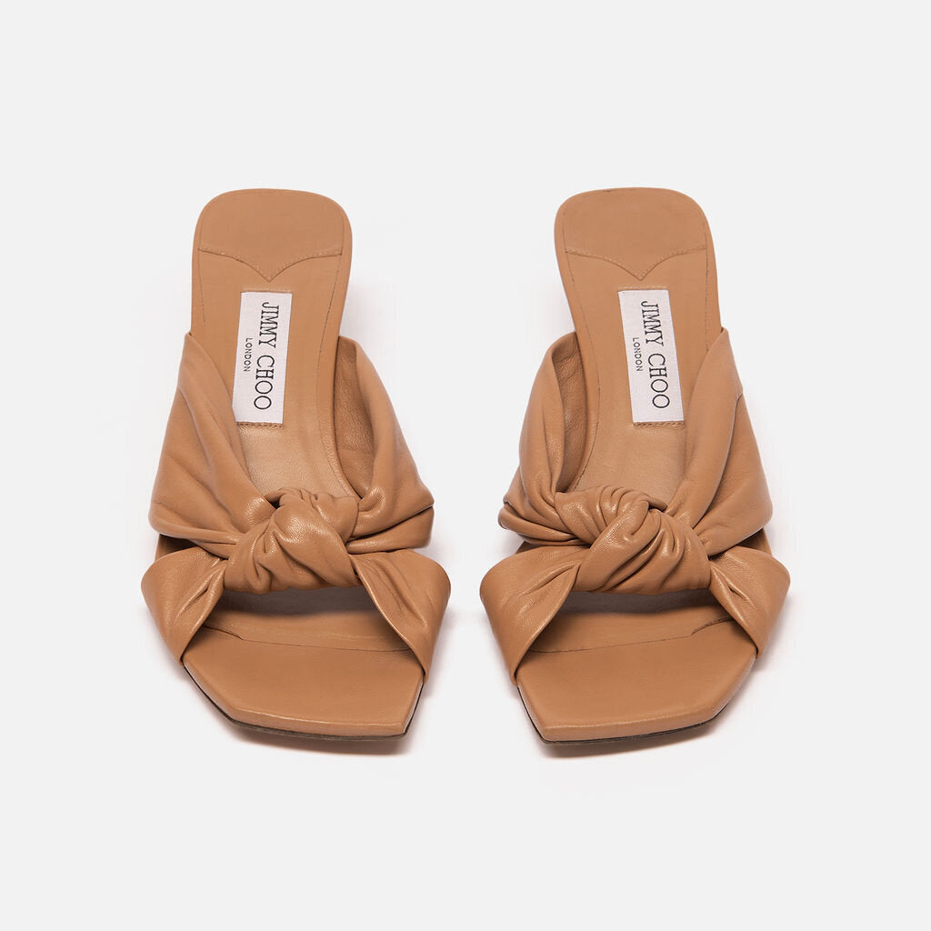 Jimmy Choo Tan Leather Sandals