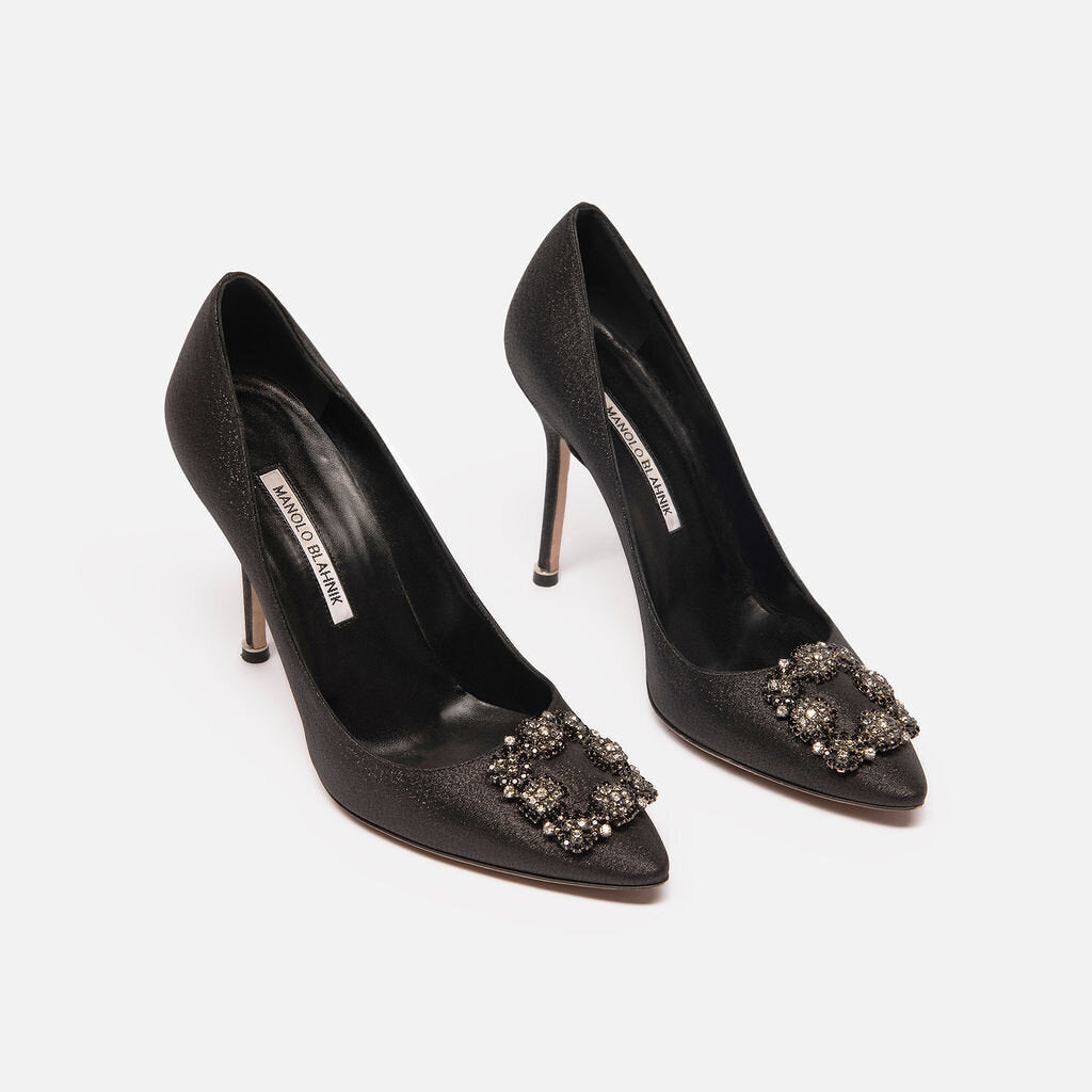 Manolo Blahnik Black Jewel Toe Pumps