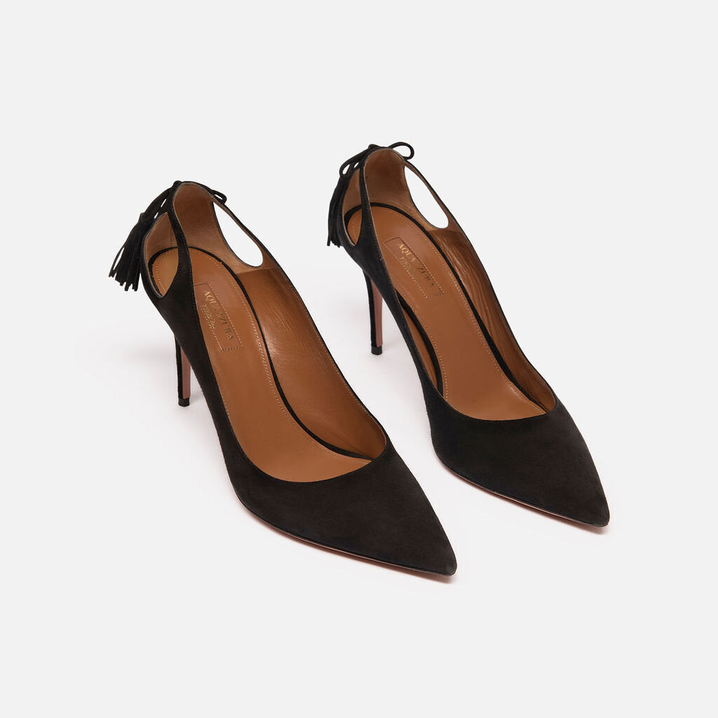 Aquazzura Black Suede Pumps