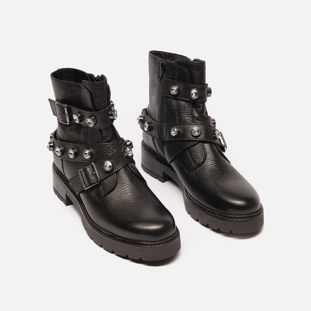 Kurt Geiger Black Crystal Stud Boot
