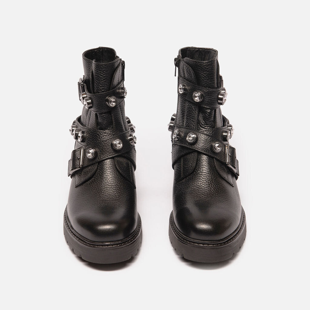 Kurt Geiger Black Crystal Stud Boot