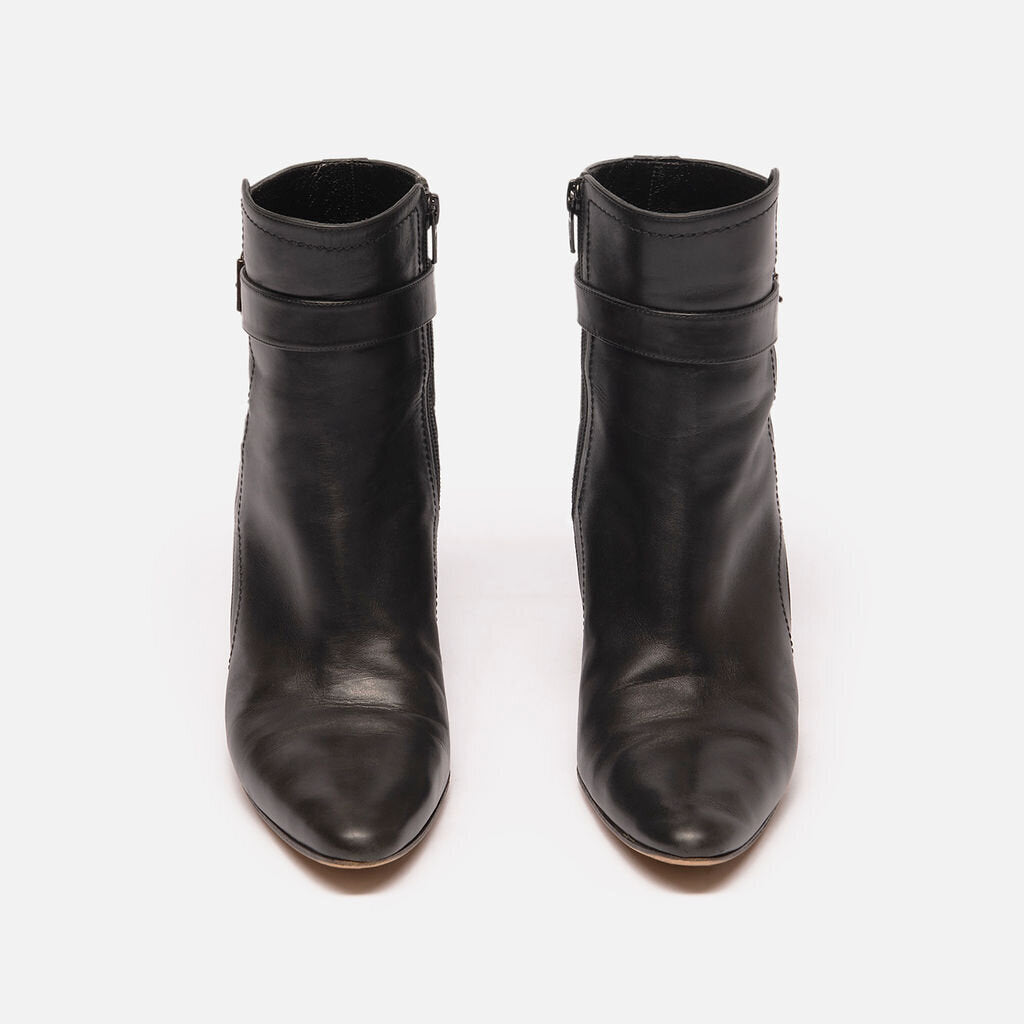 Manolo Blahnik Black Leather Boots
