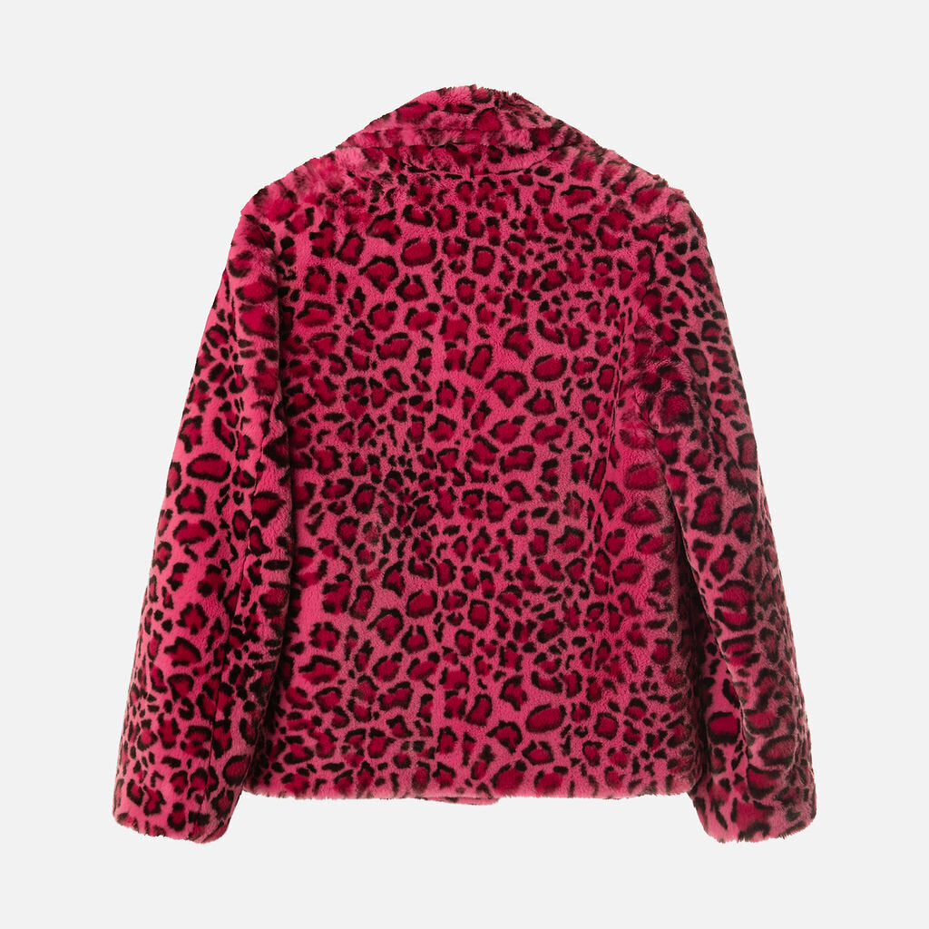 Zadig & Voltaire Pink Leopard Print Poly Coat