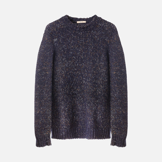 Celine Blue Marled Alpaca Blend Sweater