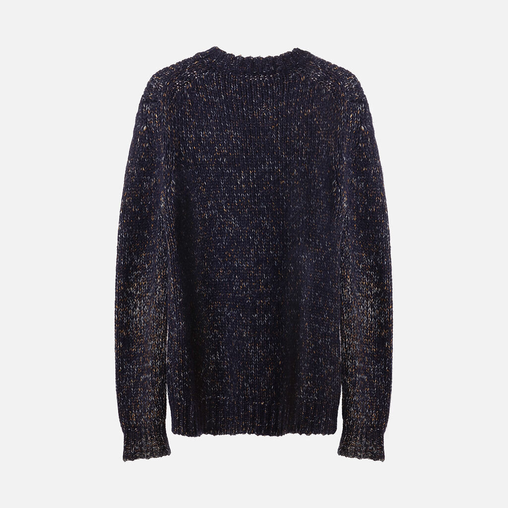 Celine Blue Marled Alpaca Blend Sweater