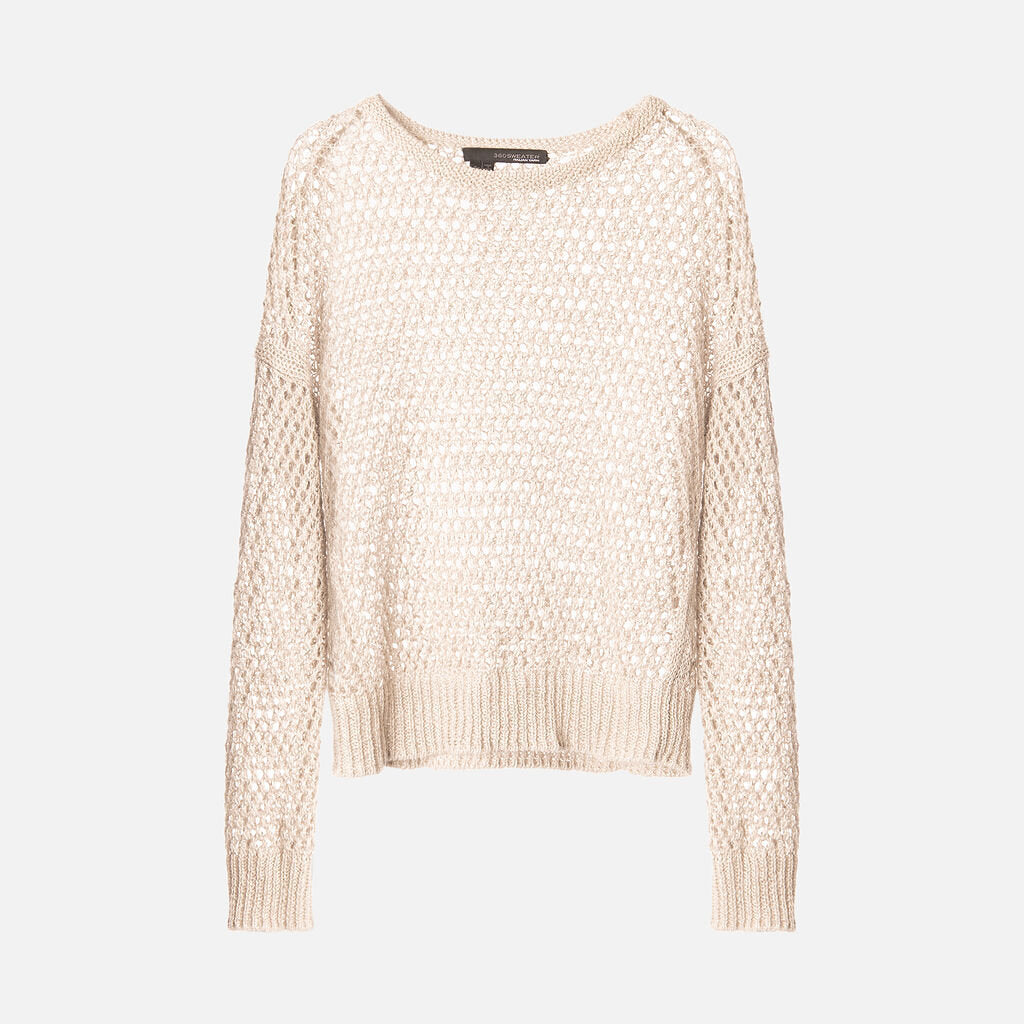 360 Sweater Gray Linen and Poly Sweater