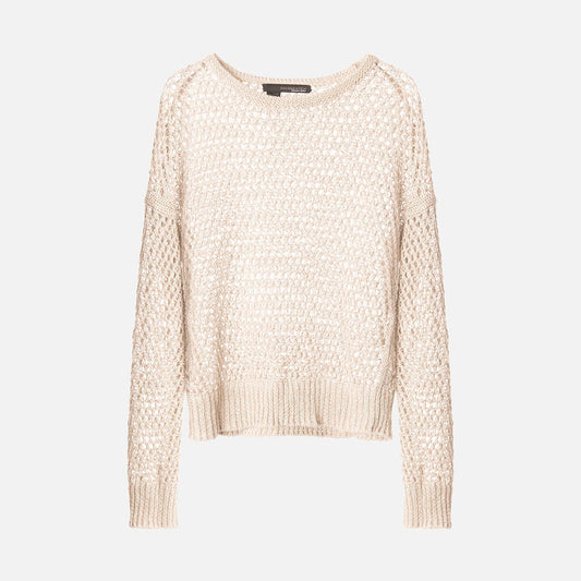 360 Sweater Gray Linen and Poly Sweater