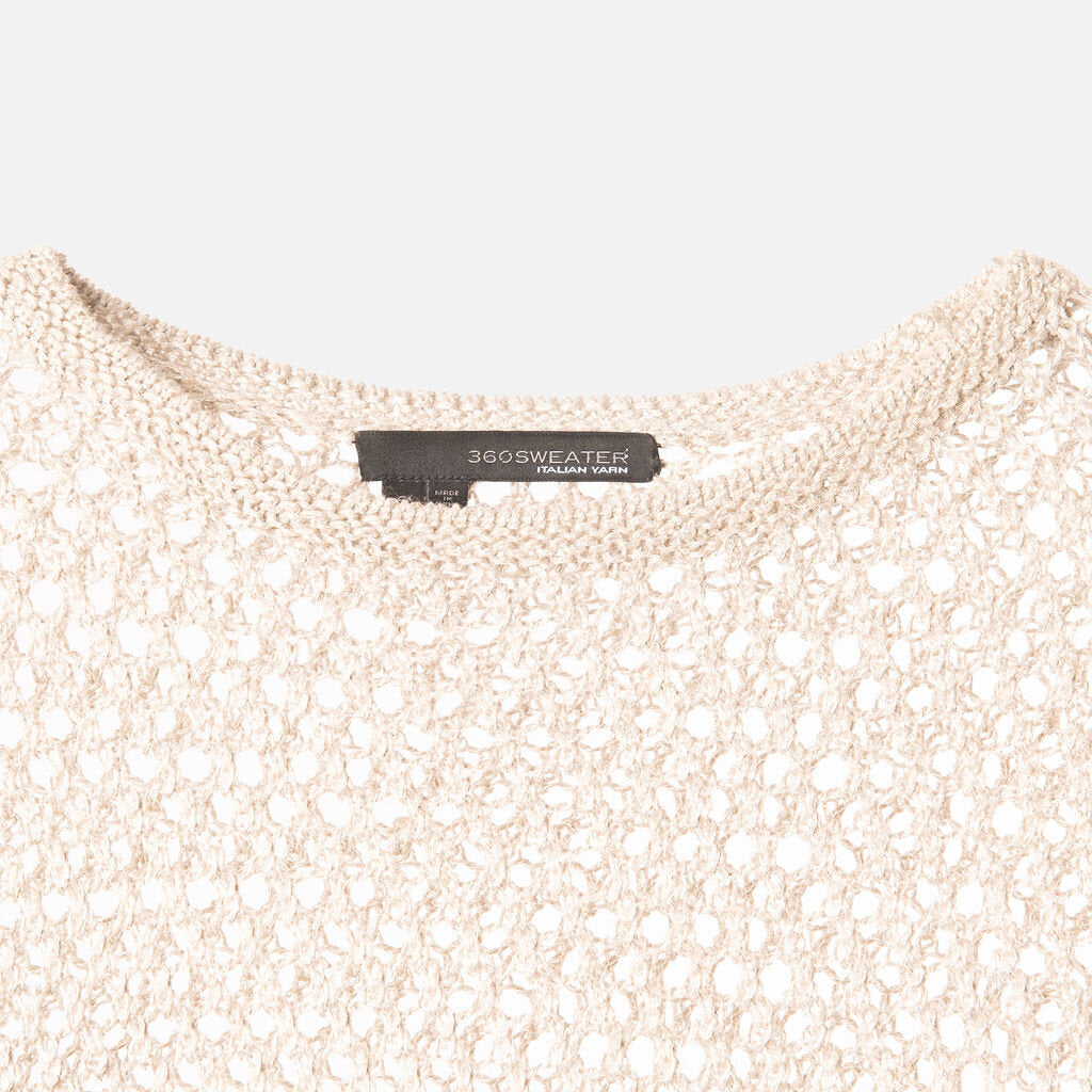 360 Sweater Gray Linen and Poly Sweater