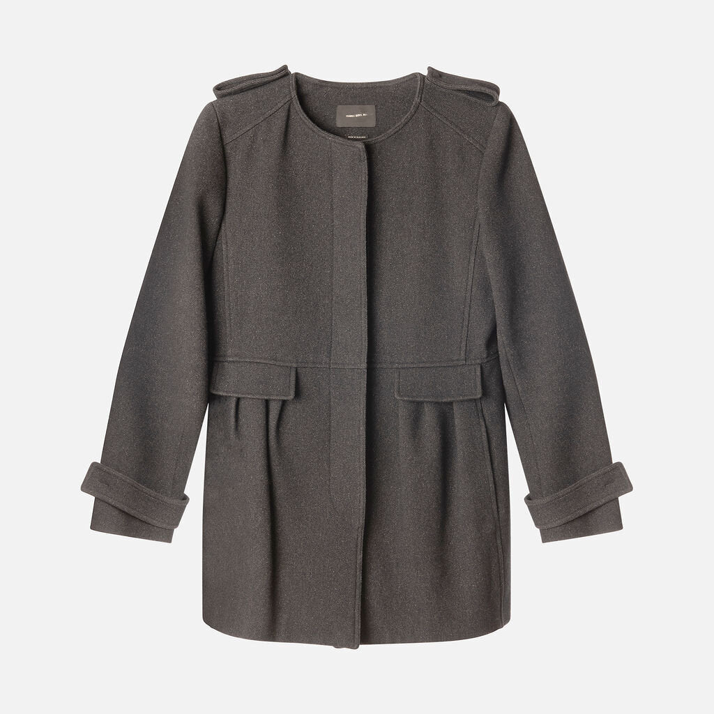 Isabel Marant Grey Wool and Cotton Coat