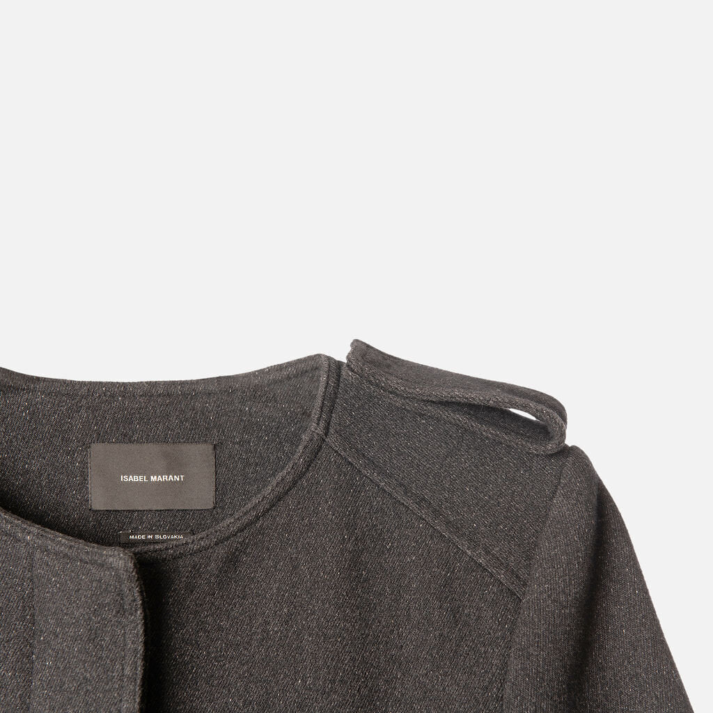 Isabel Marant Grey Wool and Cotton Coat
