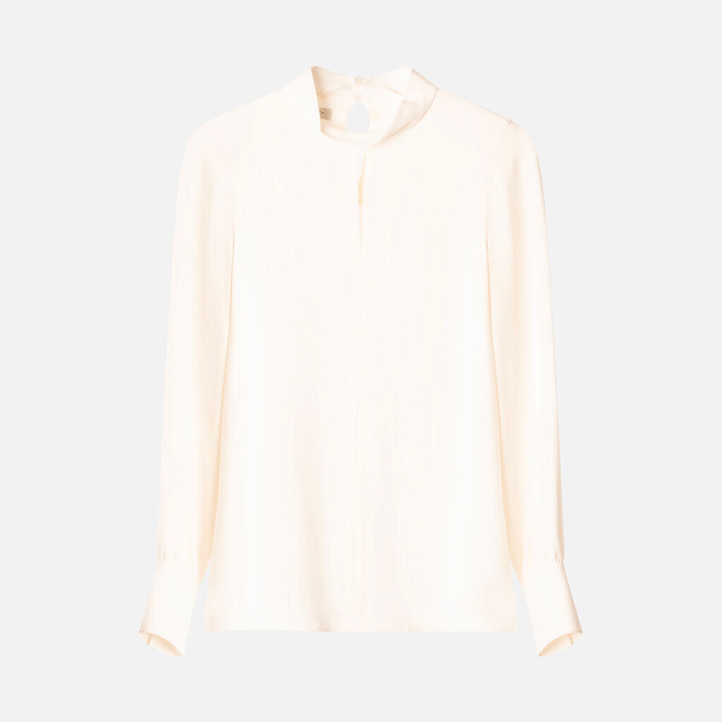 Lafayette 148 Cream Silk Top