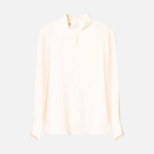 Lafayette 148 Cream Silk Top