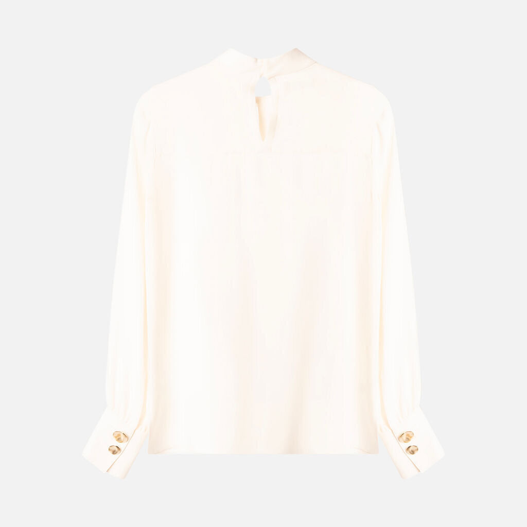 Lafayette 148 Cream Silk Top