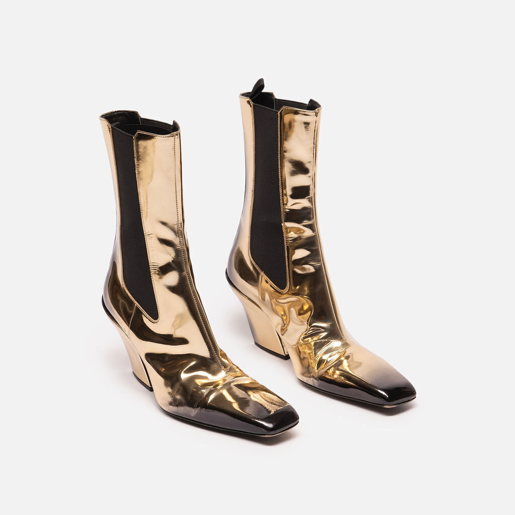 Prada Gold Metallic Boot