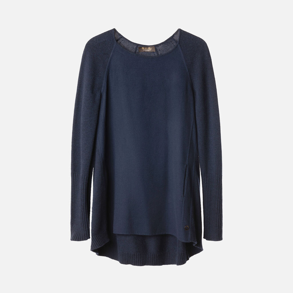 Loro Piana Navy Cashmere Sweater