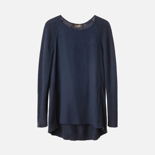 Loro Piana Navy Cashmere Sweater