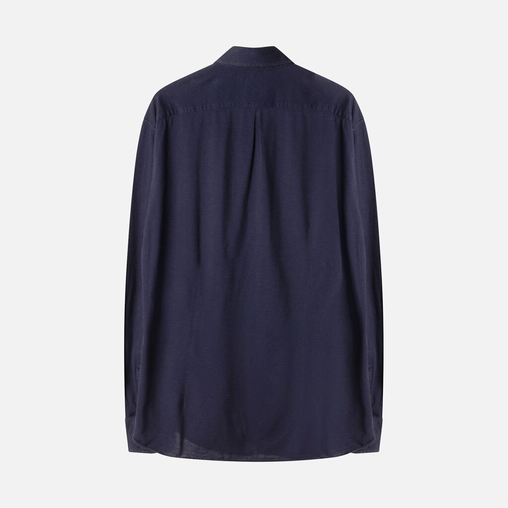 Brunello Blue Cotton Men's Button Down Shirt