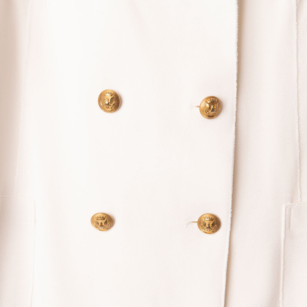 Eleventy White Cotton Blend Blazer