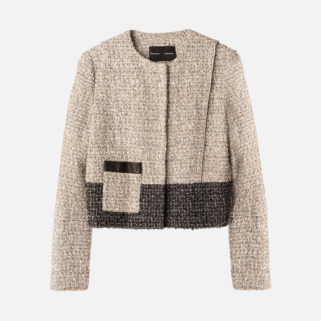 Proenza Schouler Cream & Black Tweed Jacket
