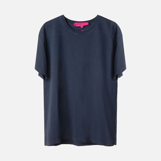 The Elder Statesmen Navy Cotton T Shirt