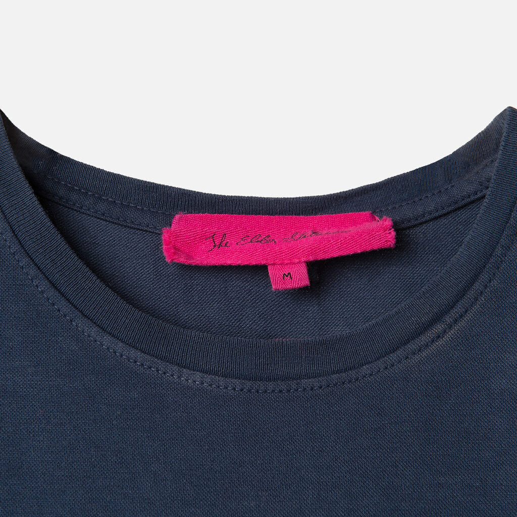 The Elder Statesmen Navy Cotton T Shirt