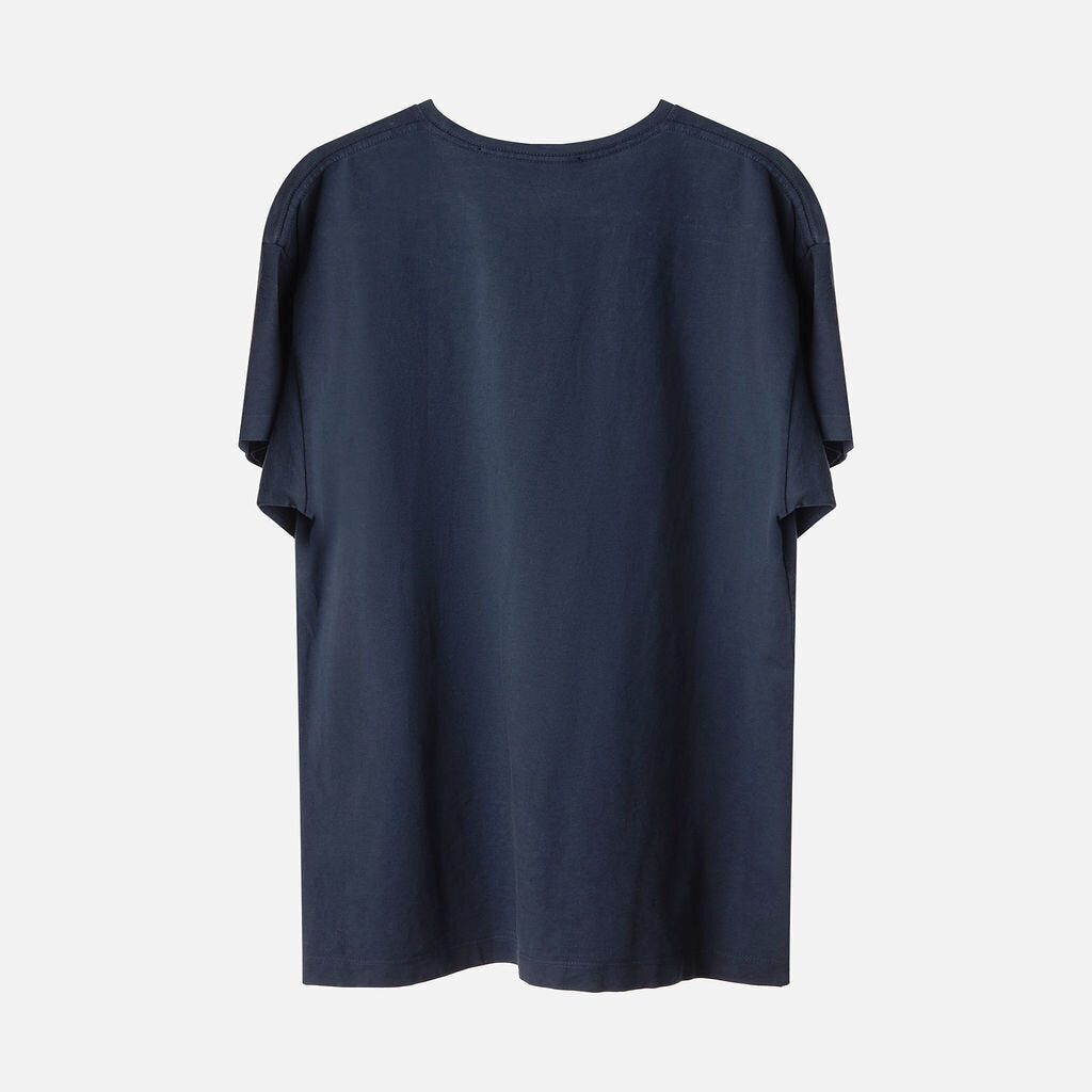 The Elder Statesmen Navy Cotton T Shirt