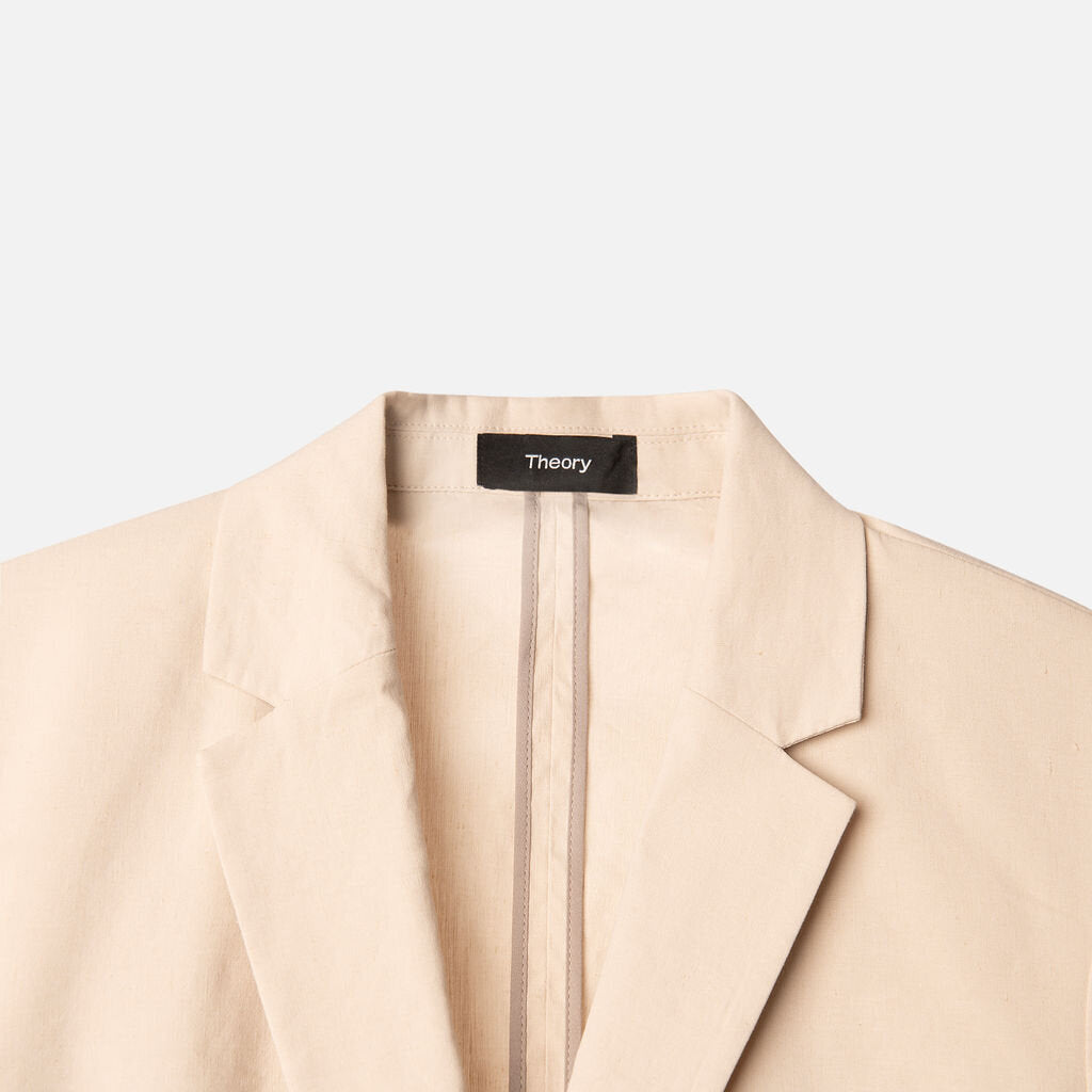 Theory Taupe Linen & Viscose Blazer