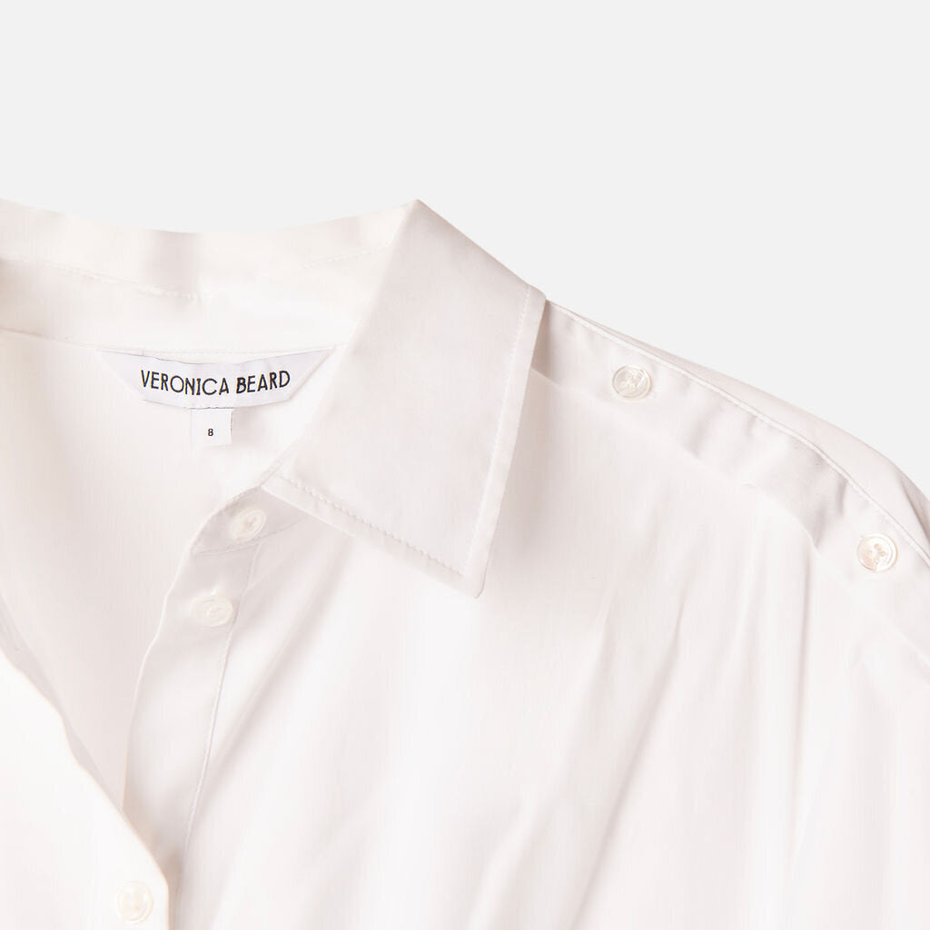 Veronica Beard White Cotton Shirt Dress