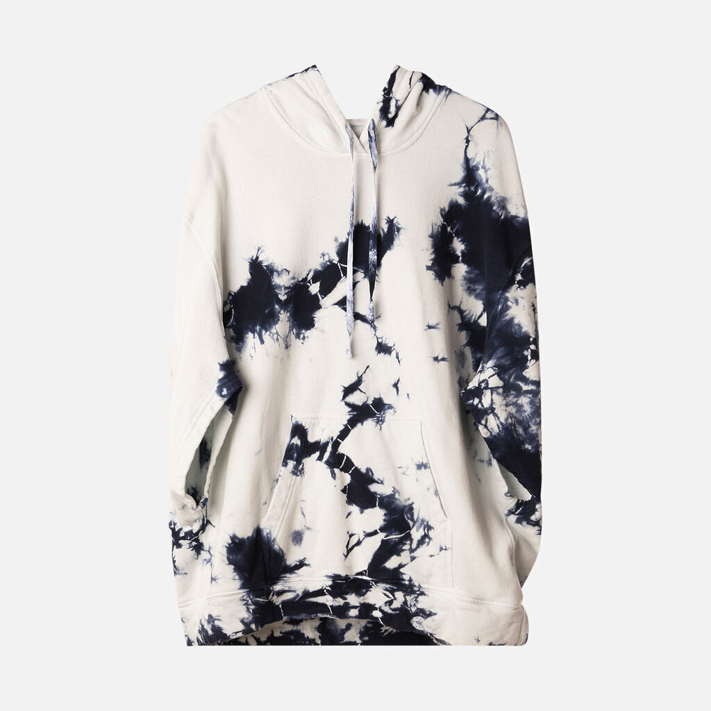 Raquel Allegra Blue Cotton Tie Dye Hoodie