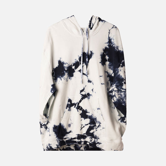Raquel Allegra Blue Cotton Tie Dye Hoodie