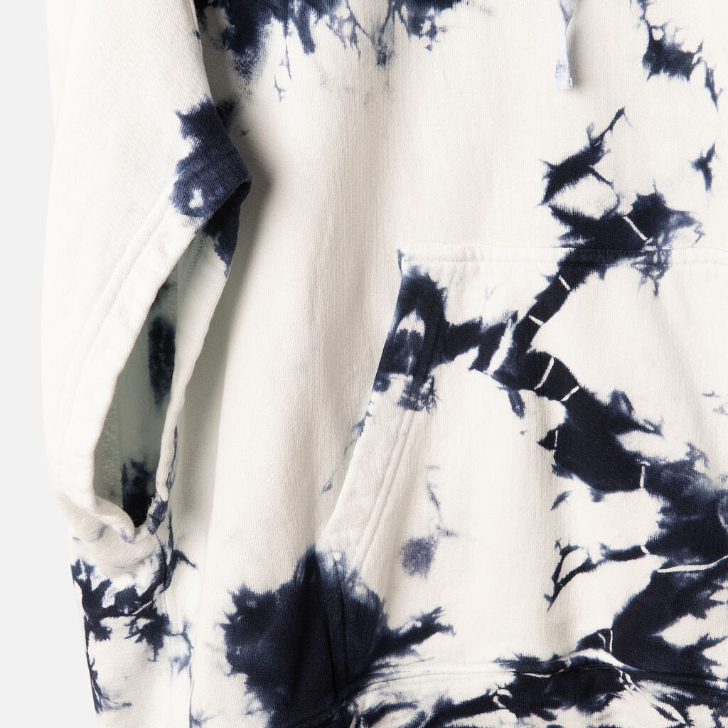 Raquel Allegra Blue Cotton Tie Dye Hoodie