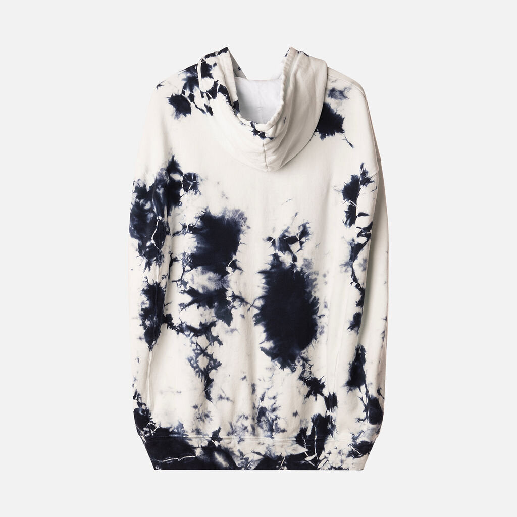 Raquel Allegra Blue Cotton Tie Dye Hoodie